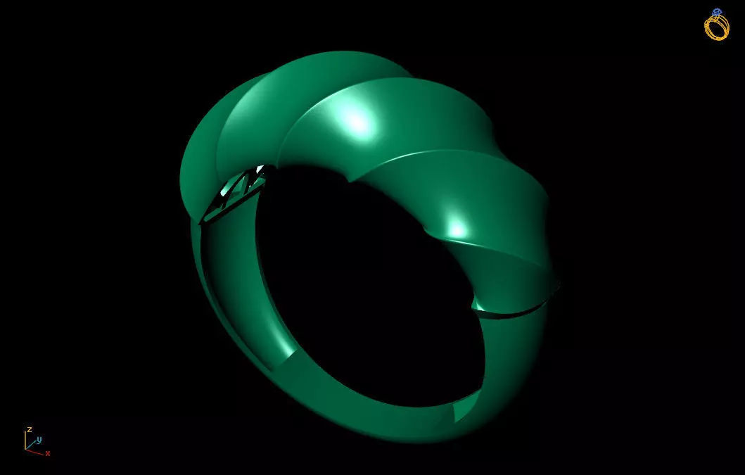DELARA woman ring 3D print model