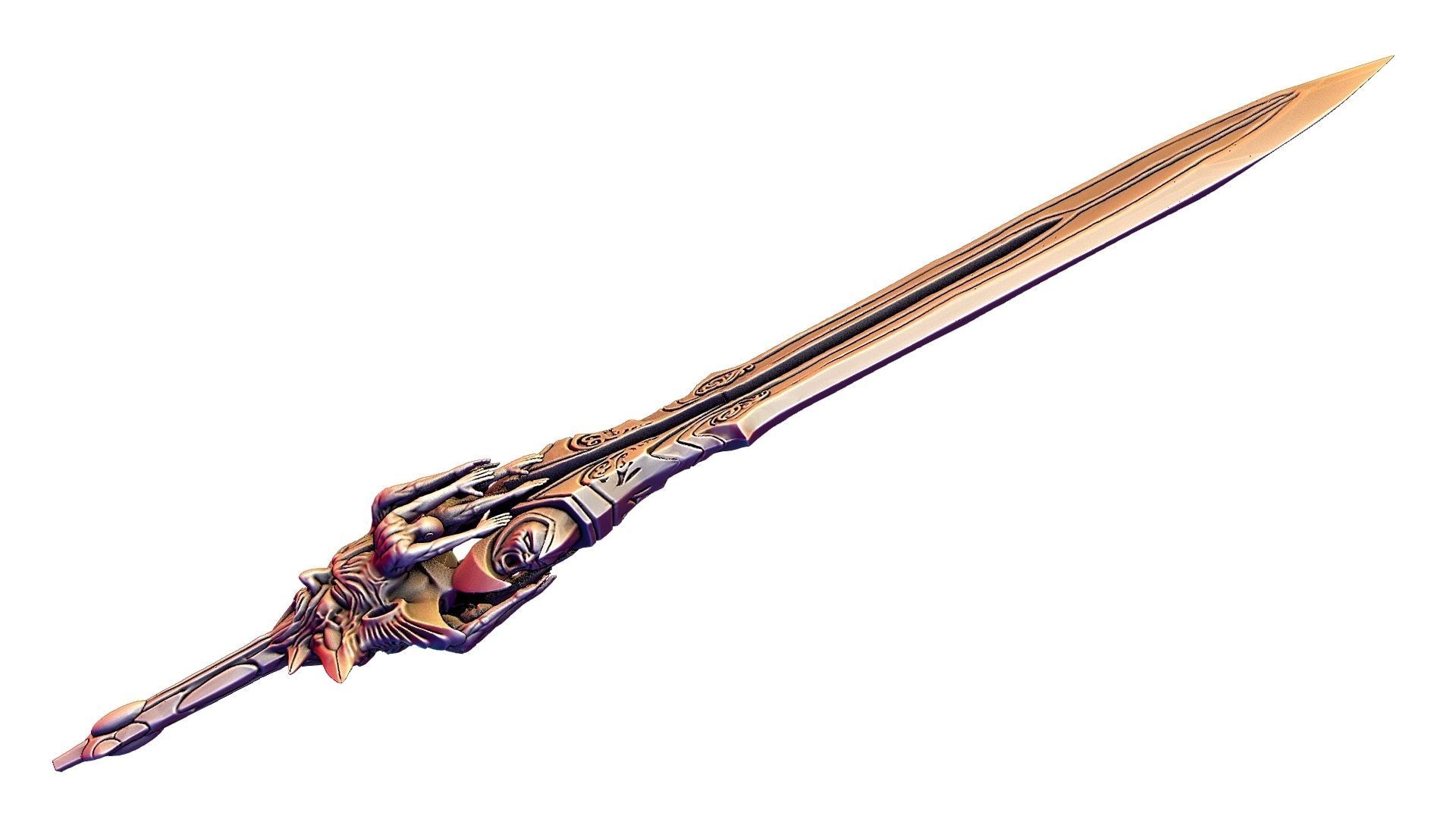 Blade of olympus 3D model_3