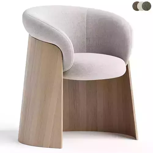 Ondarreta  Chaise bois Ginger 3d model