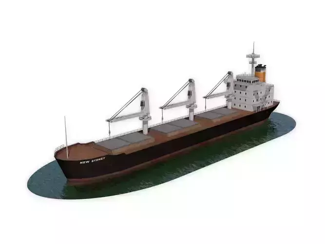 Bulk Carrier Low-poly 3D model