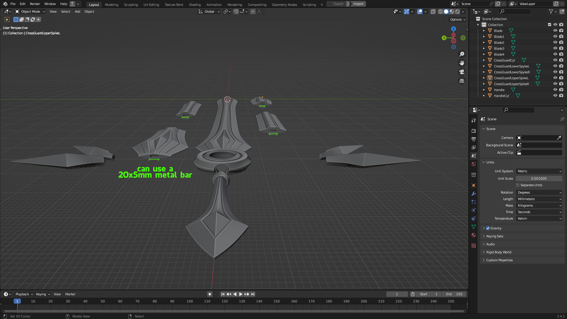 League of Legends Leona Zenith Blade for Cosplay 3D print model_10