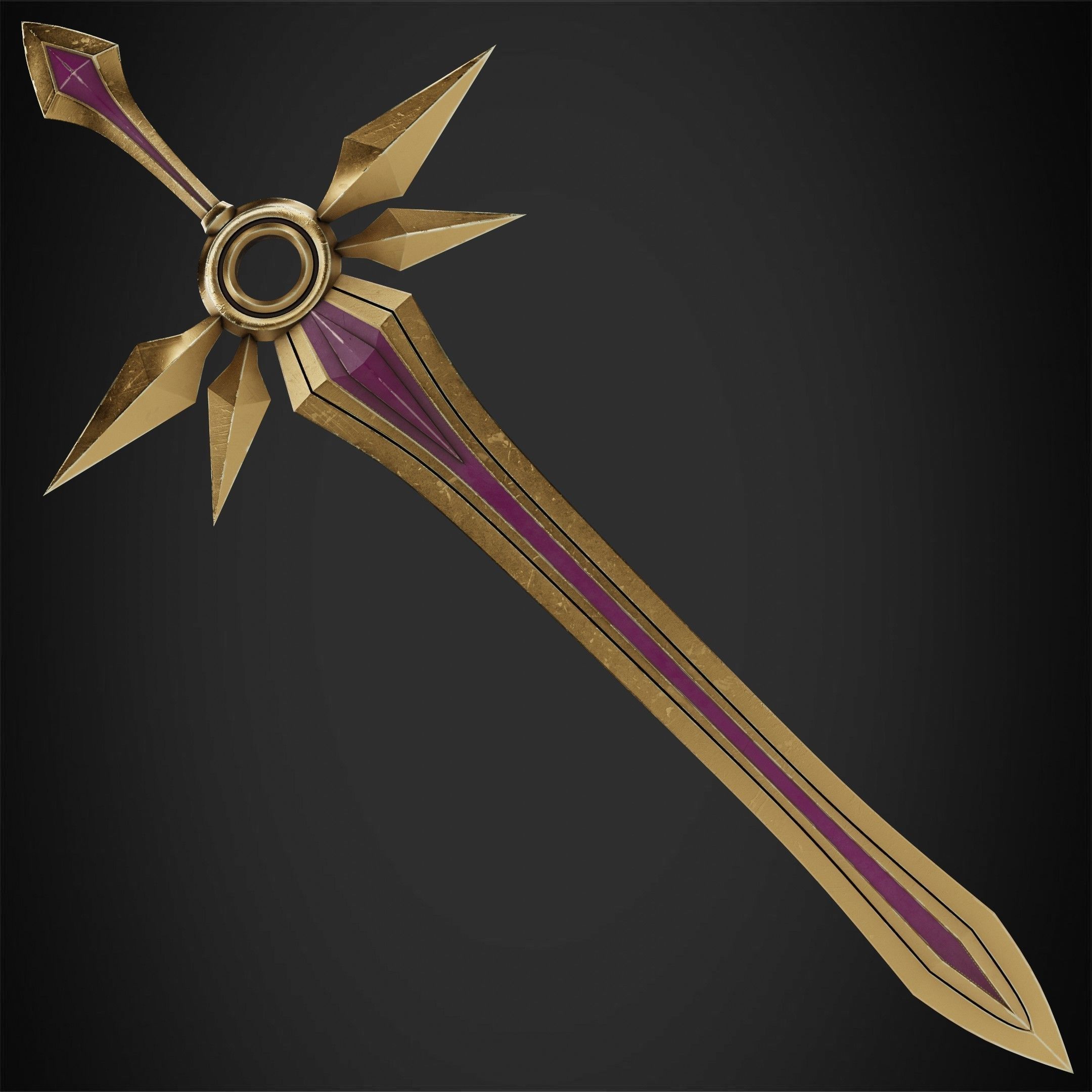 League of Legends Leona Zenith Blade for Cosplay 3D print model_6