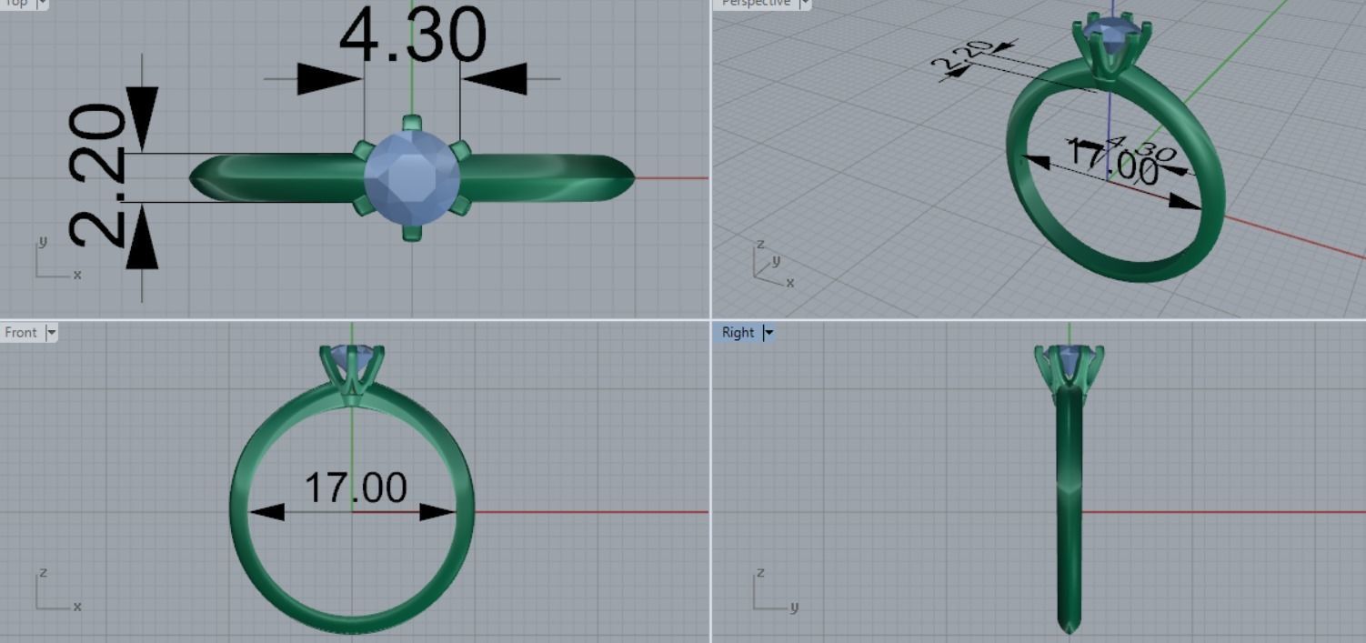 Engagement rings 3D print model_6