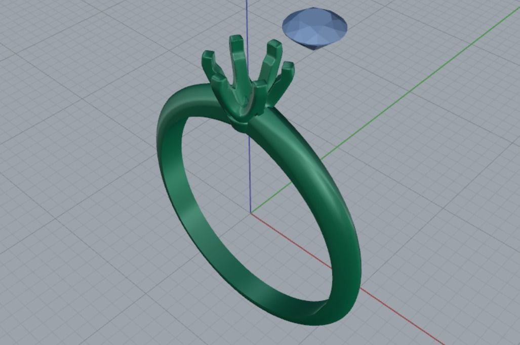 Engagement rings 3D print model_12