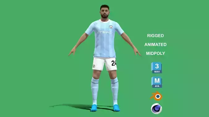 3D Rigged Josko Gvardiol Manchester City 2024