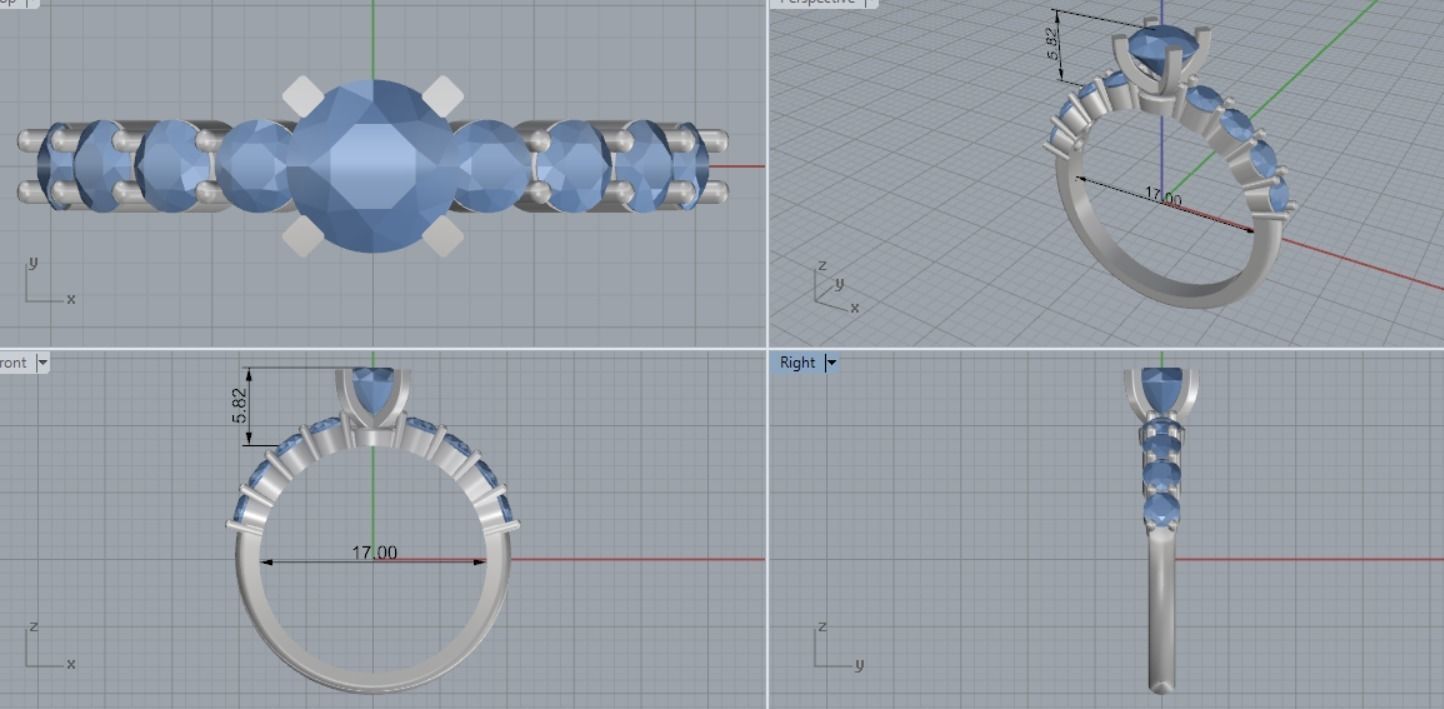 Engagement rings Free 3D print model_11