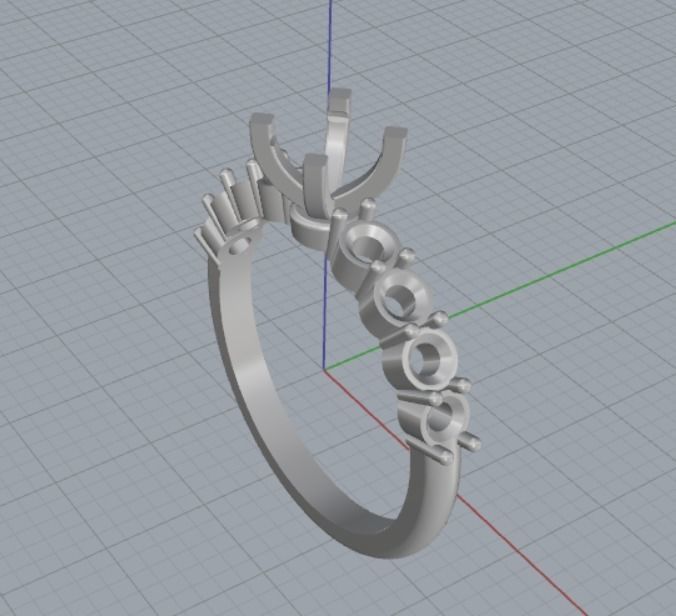 Engagement rings Free 3D print model_6