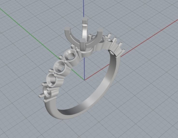 Engagement rings Free 3D print model_7