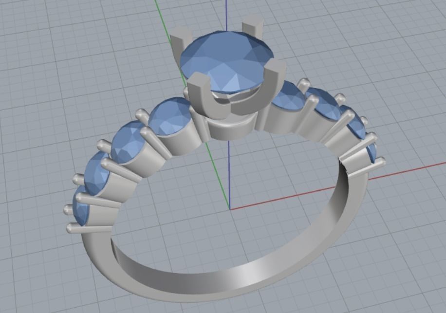 Engagement rings Free 3D print model_4
