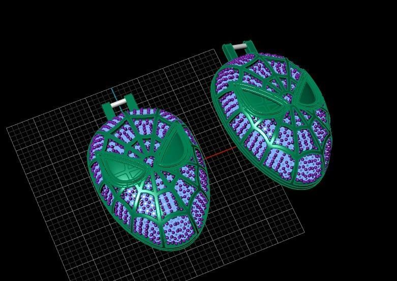 spiderman necklace 3D print model_2