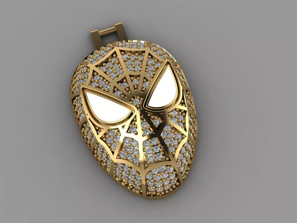 spiderman necklace 3D print model_0
