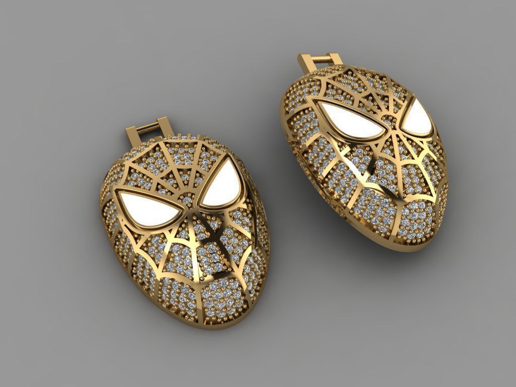 spiderman necklace 3D print model_1