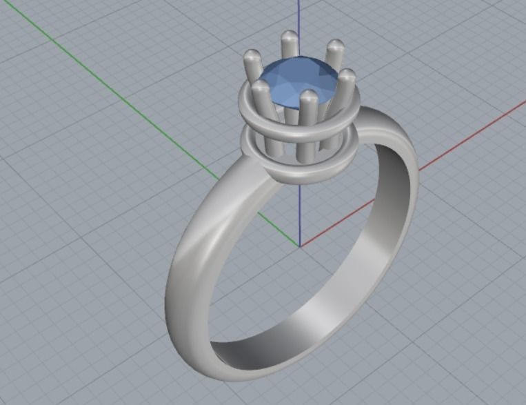 Engagement rings 3D print model_9