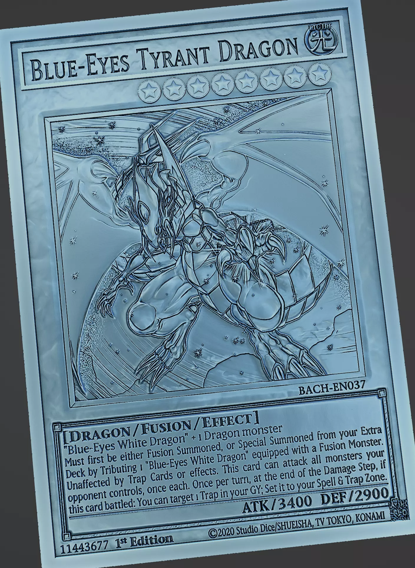 blue-eyes tyrant dragon - yugioh 3D print model