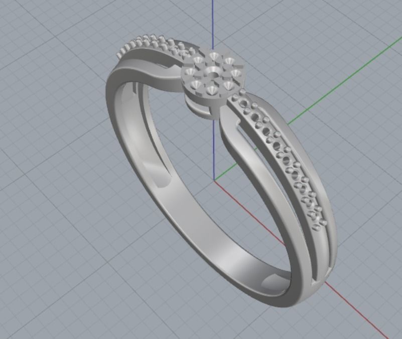 Engagement rings 3D print model_7