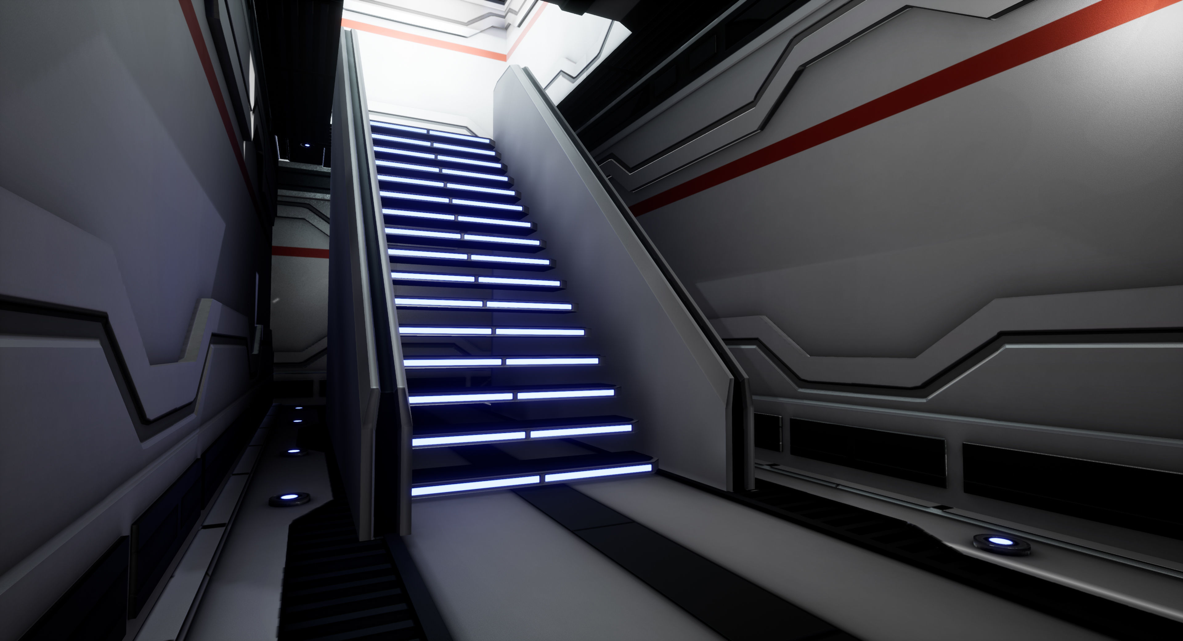 Sci Fi Laboratory Hallway Corridor Low-poly 3D model_4