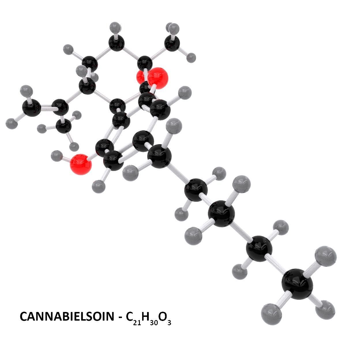 Drug CBE - Cannabielsoin 3D model_2