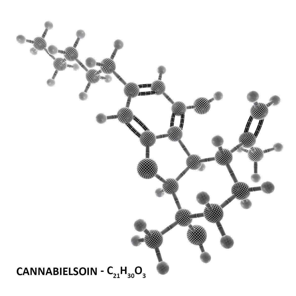 Drug CBE - Cannabielsoin 3D model_6
