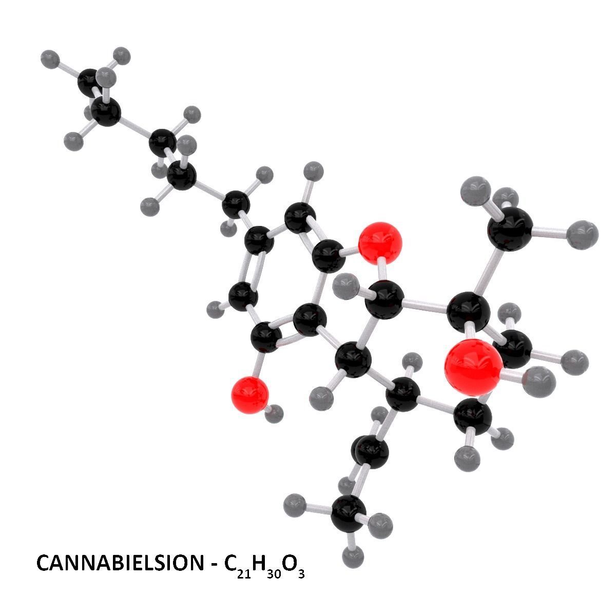 Drug CBE - Cannabielsoin 3D model_1