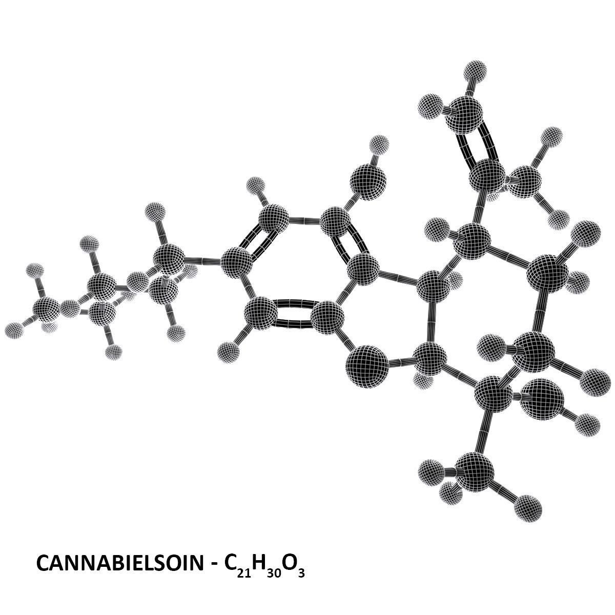Drug CBE - Cannabielsoin 3D model_4