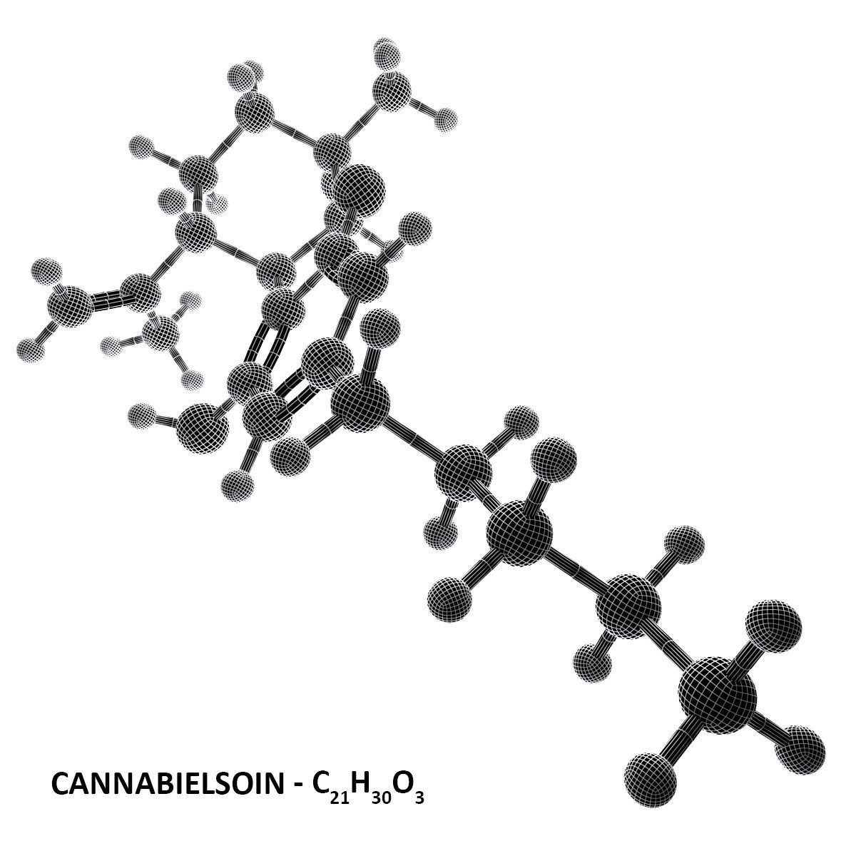 Drug CBE - Cannabielsoin 3D model_3