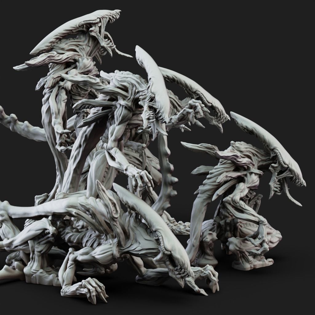 VoidHunter Worker - 3D Printable TTRPG - PRESUPPORTED - 32mm 3D print model_14