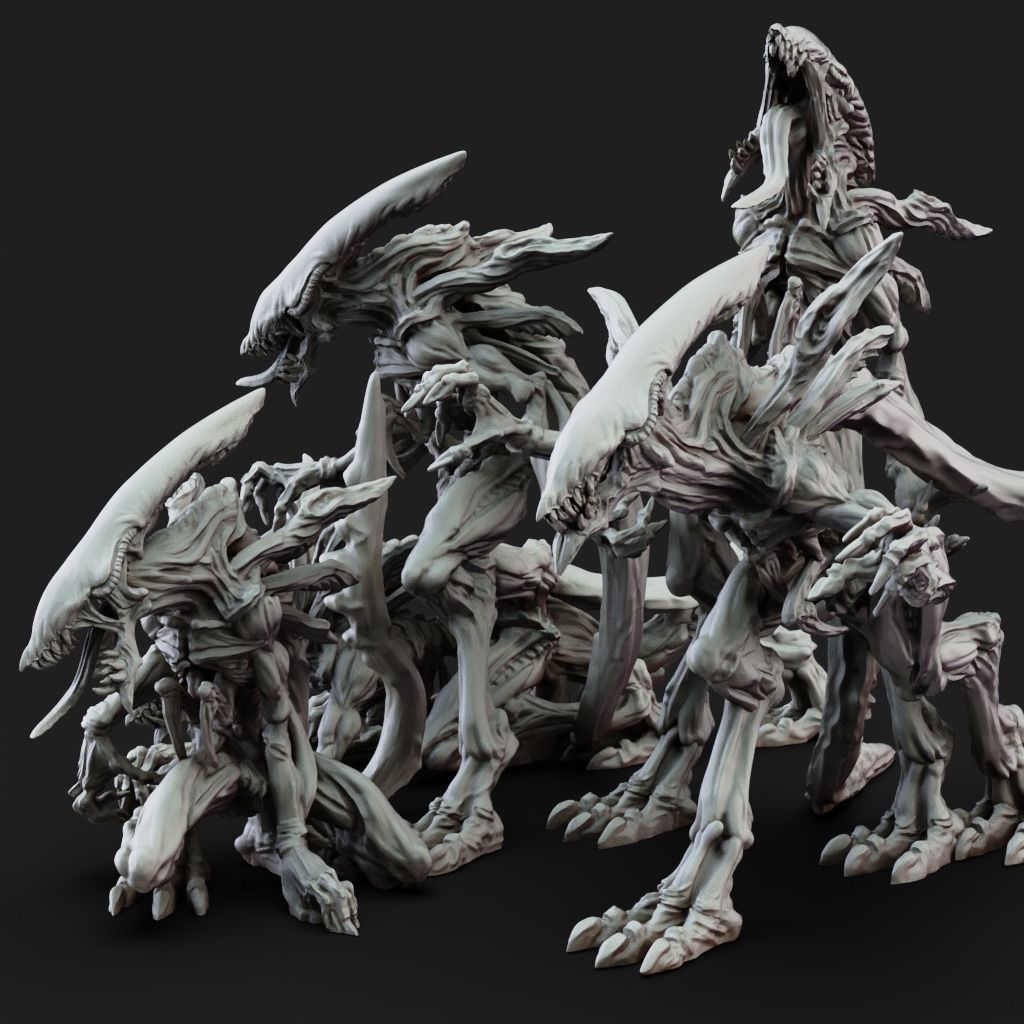 VoidHunter Worker - 3D Printable TTRPG - PRESUPPORTED - 32mm 3D print model_13