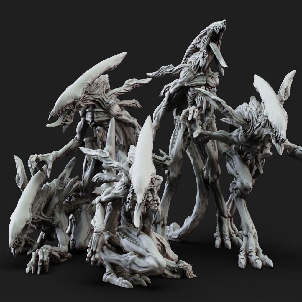 VoidHunter Worker - 3D Printable TTRPG - PRESUPPORTED - 32mm 3D print model_5