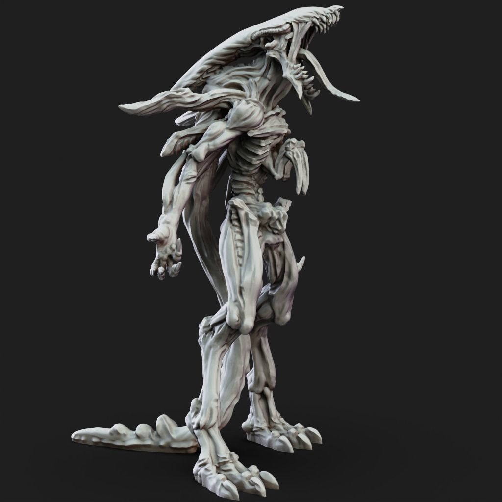 VoidHunter Worker - 3D Printable TTRPG - PRESUPPORTED - 32mm 3D print model_6