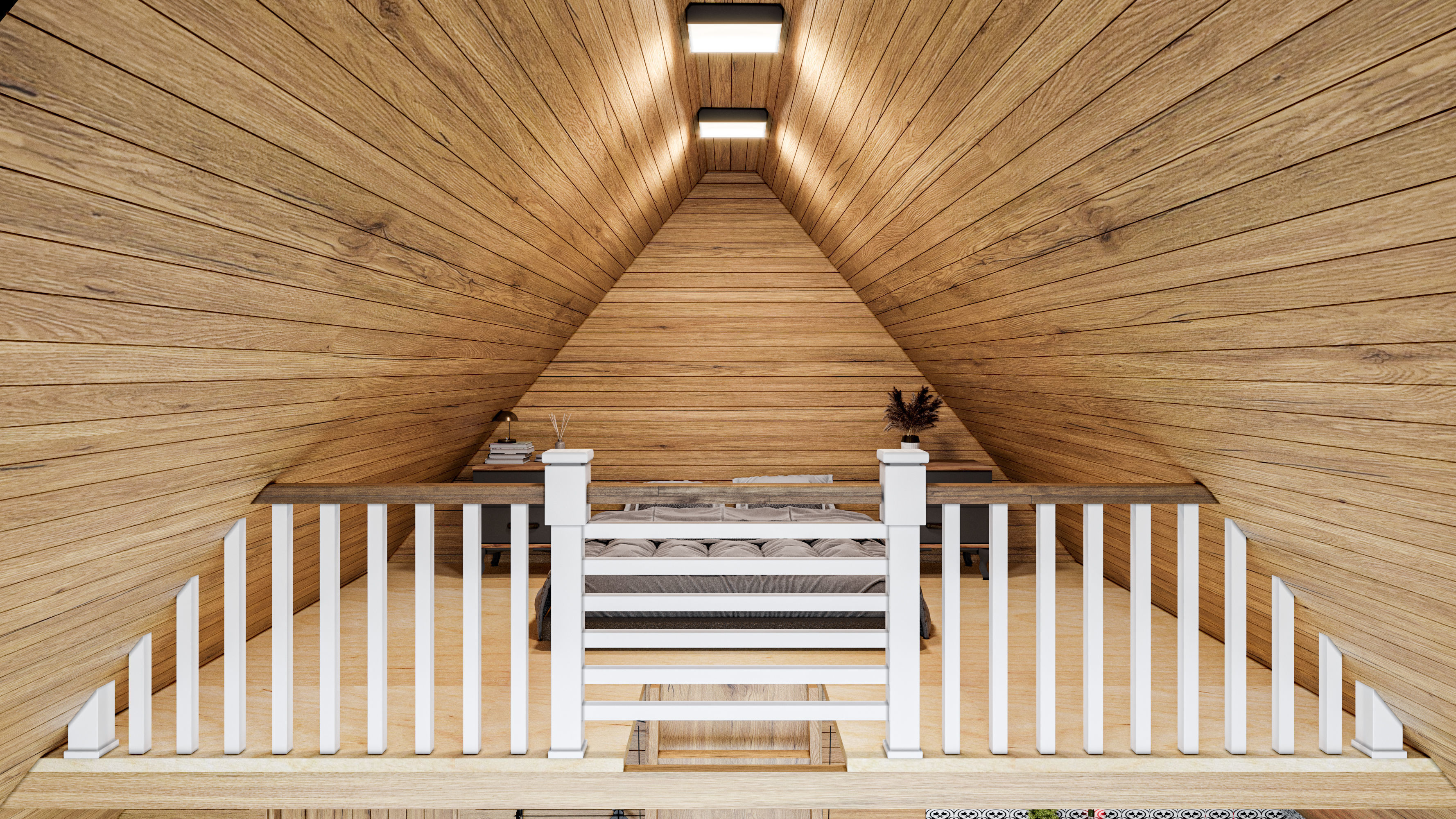 Triangle Bungalow Design 3D model_5