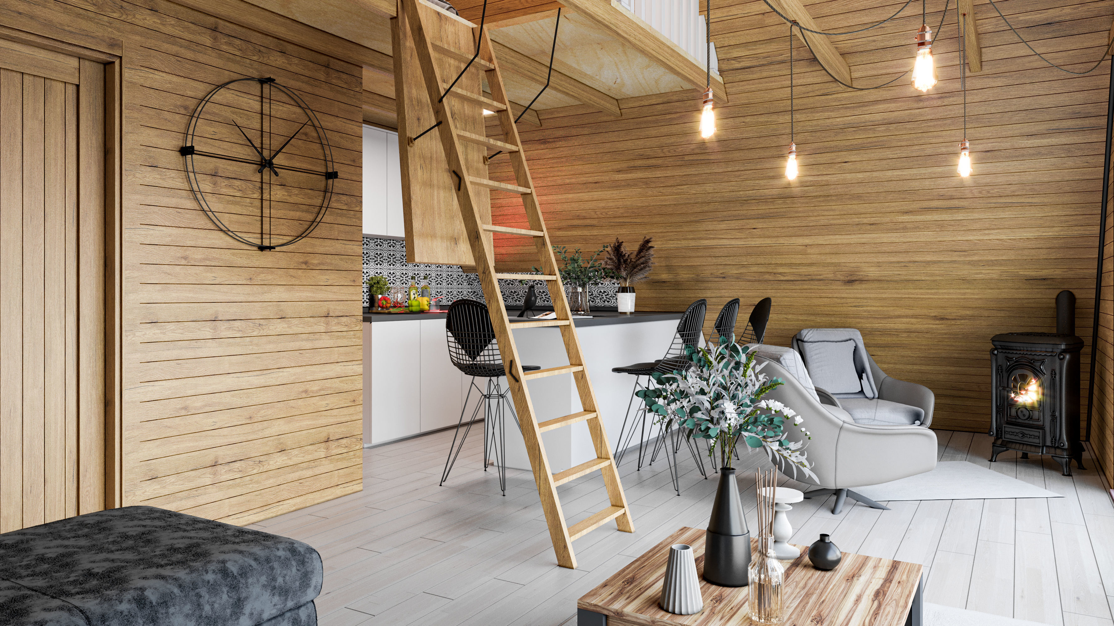 Triangle Bungalow Design 3D model_2