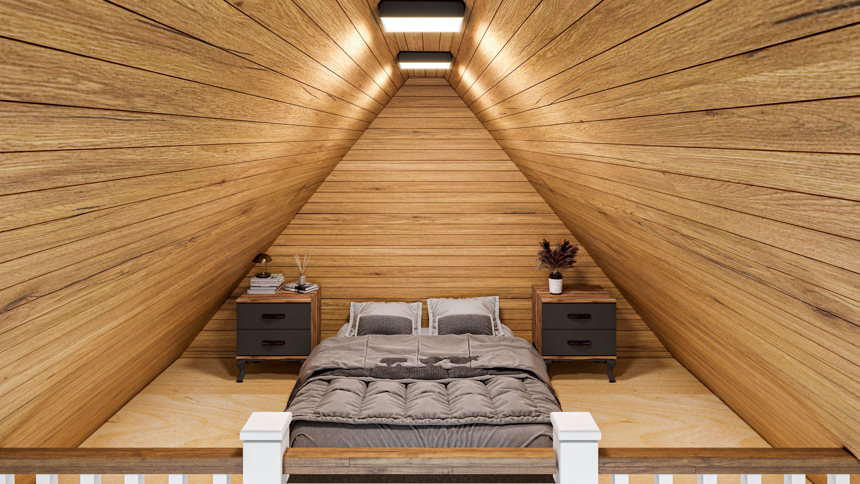 Triangle Bungalow Design 3D model_4