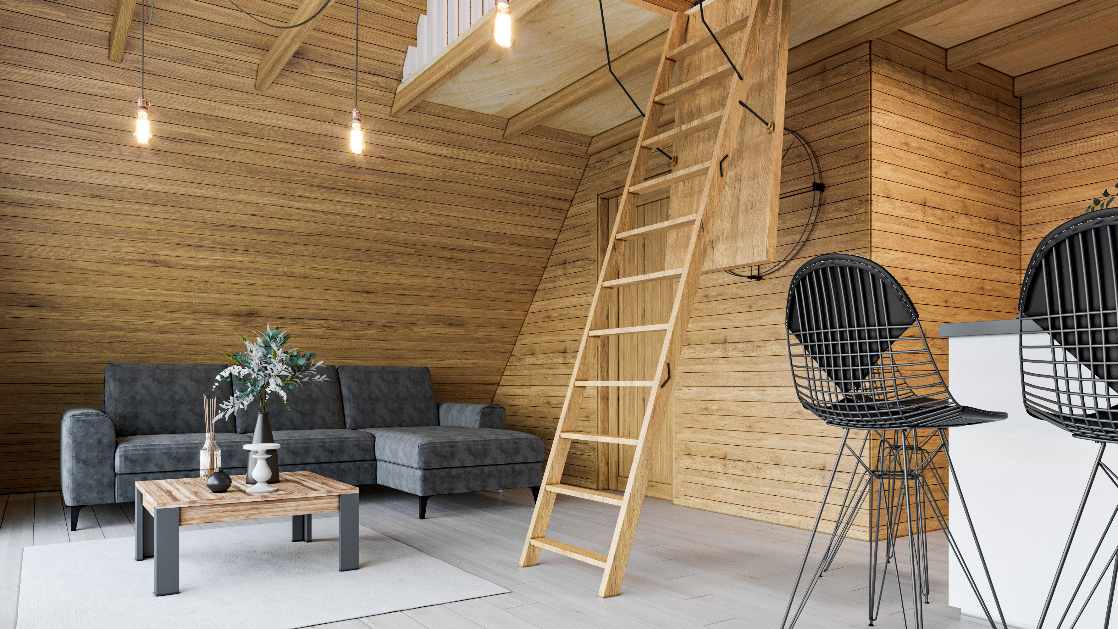 Triangle Bungalow Design 3D model_1