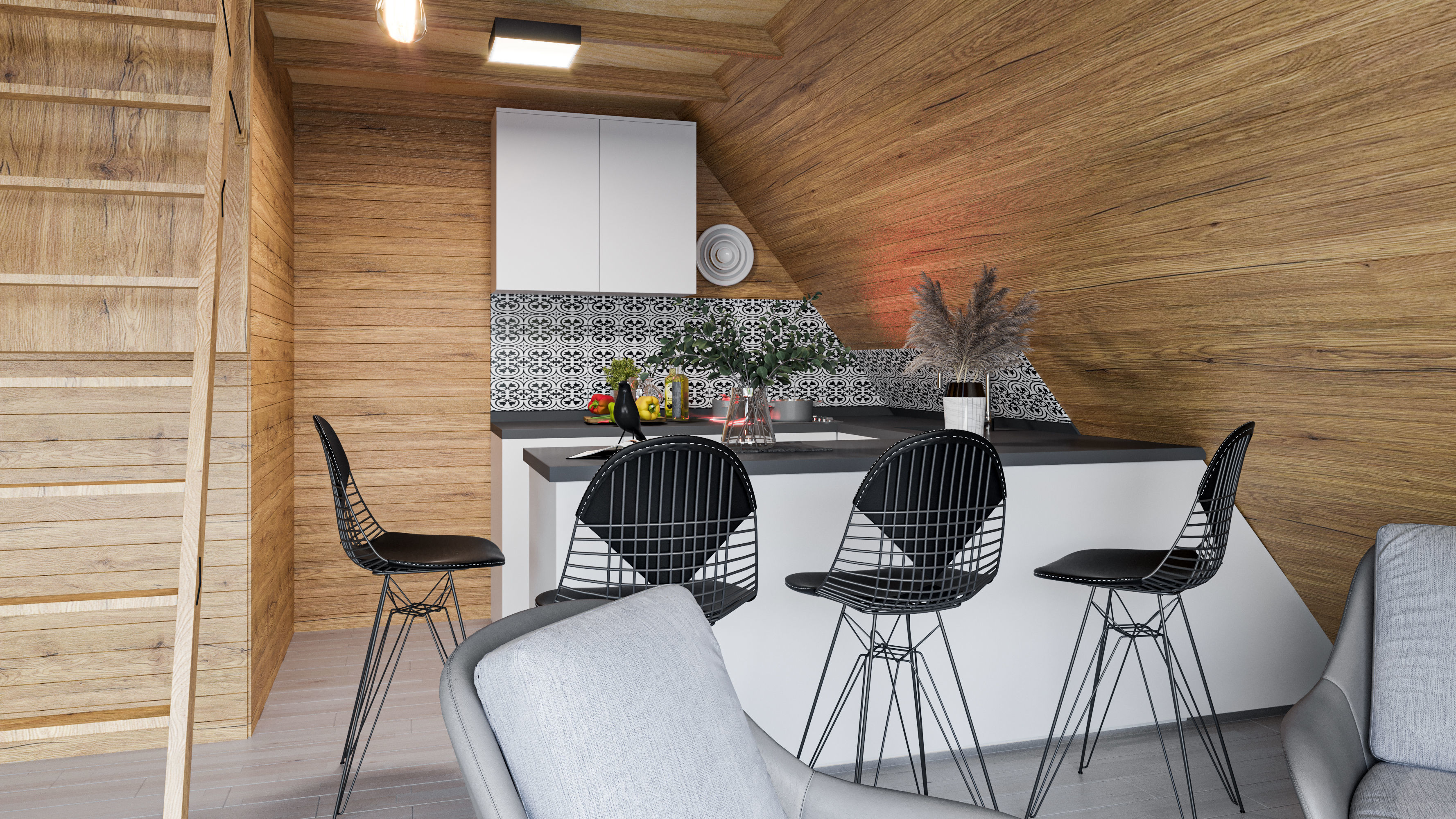 Triangle Bungalow Design 3D model_3