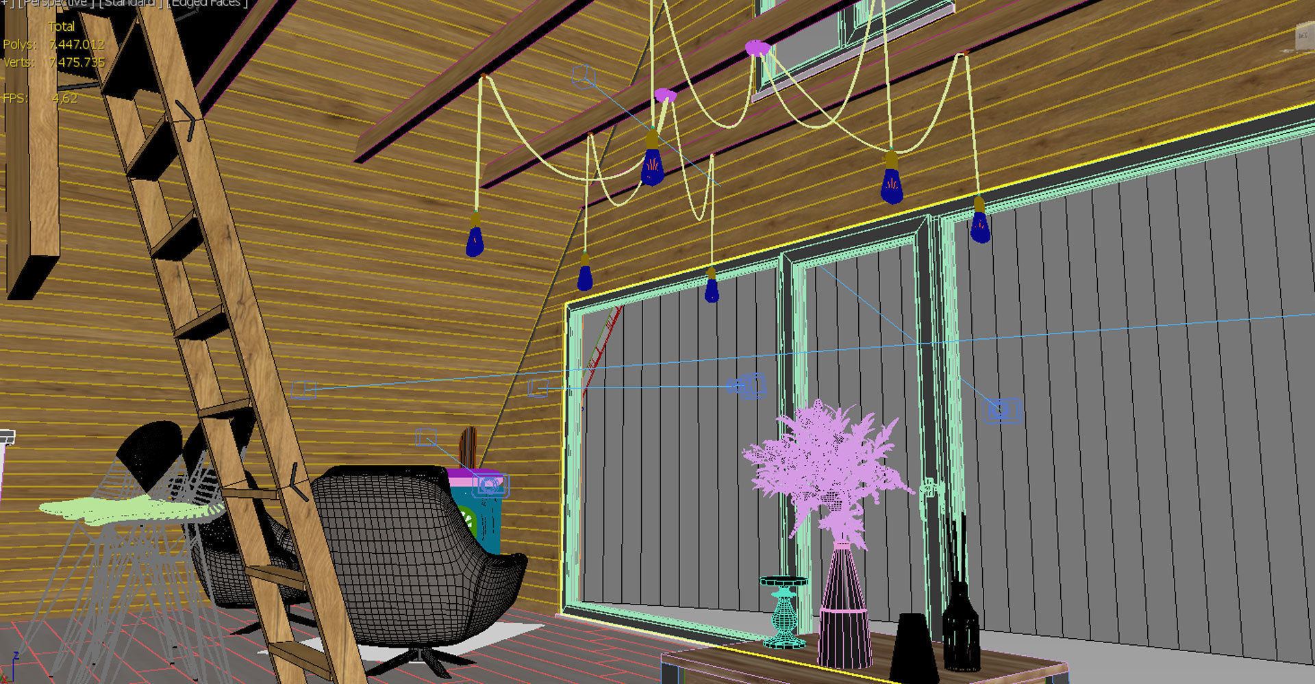 Triangle Bungalow Design 3D model_12