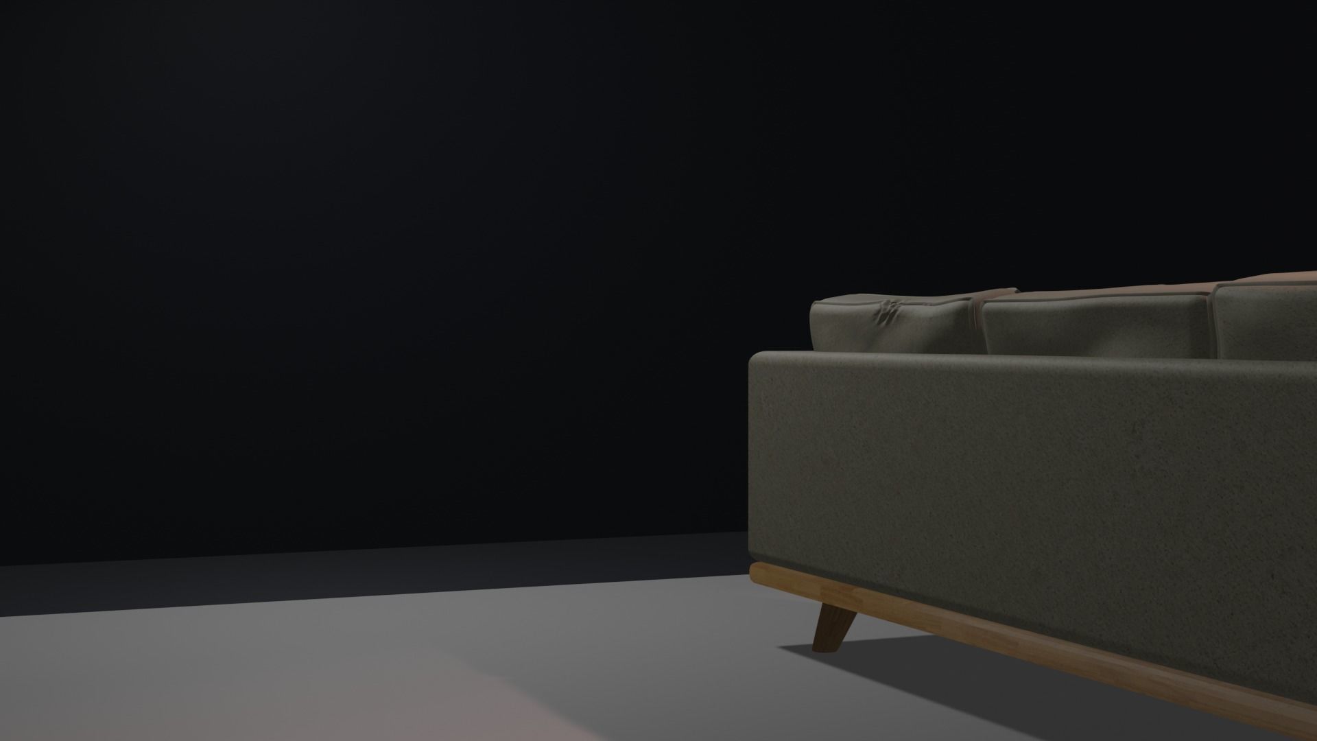 Leather Couch Low-poly 3D model_9