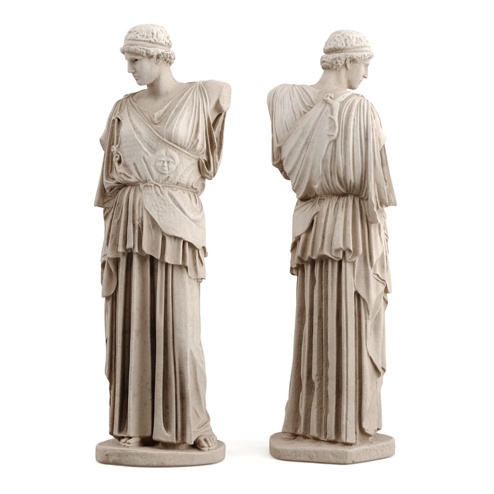 Lemniam Athena statue Low-poly 3D model_4
