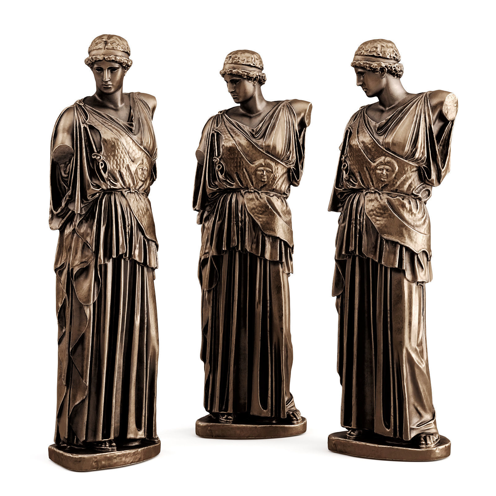 Lemniam Athena statue Low-poly 3D model_2