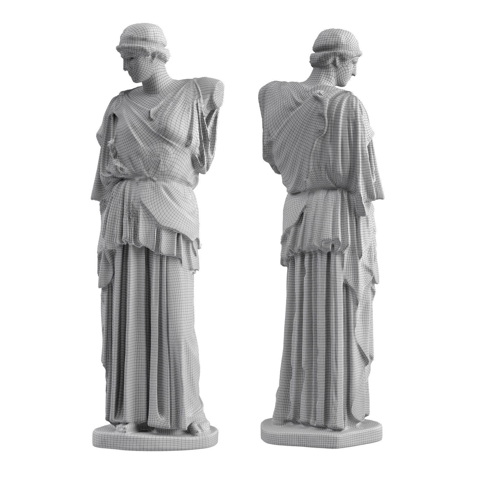 Lemniam Athena statue Low-poly 3D model_6
