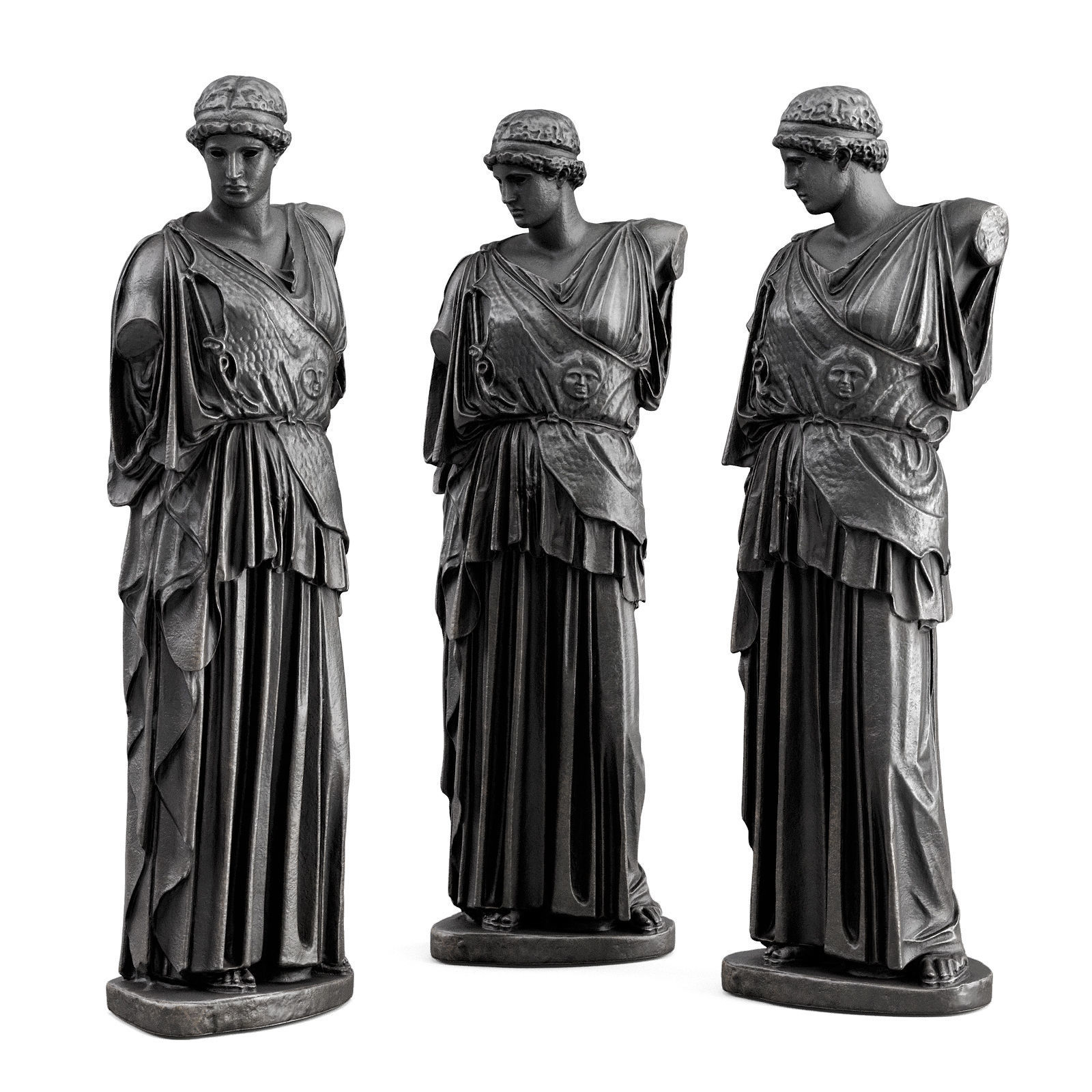 Lemniam Athena statue Low-poly 3D model_3