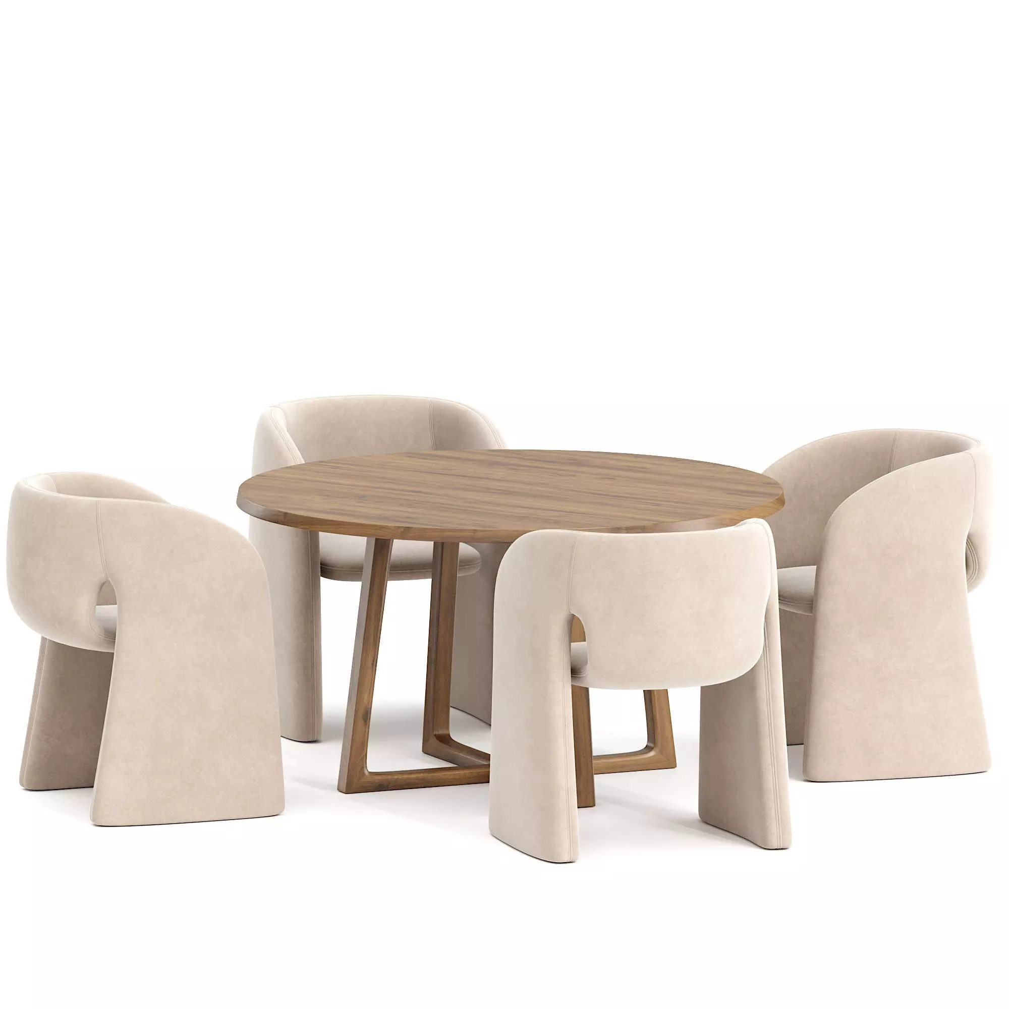 Dining set 12  3D model_0
