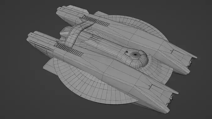 Star Trek USS Aldrin NCC-1166 Starship Low-poly 3D model