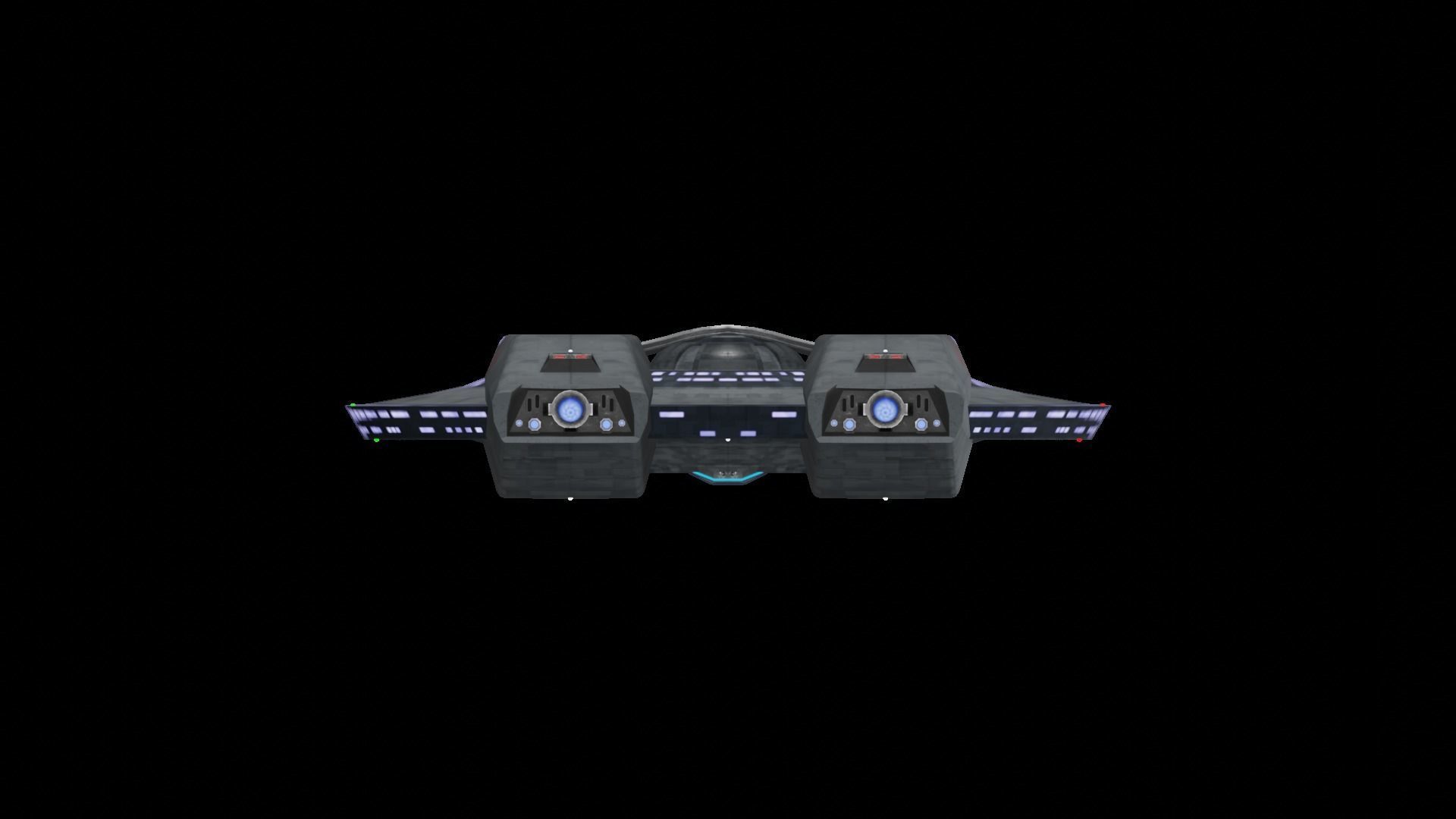 Star Trek USS Aldrin NCC-1166 Starship Low-poly 3D model_7