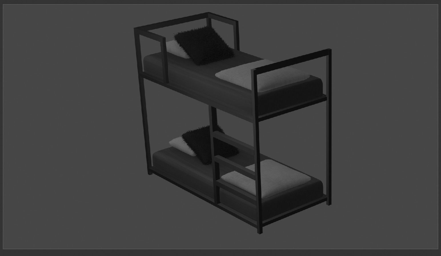bunk bed 3d model 3D model_2