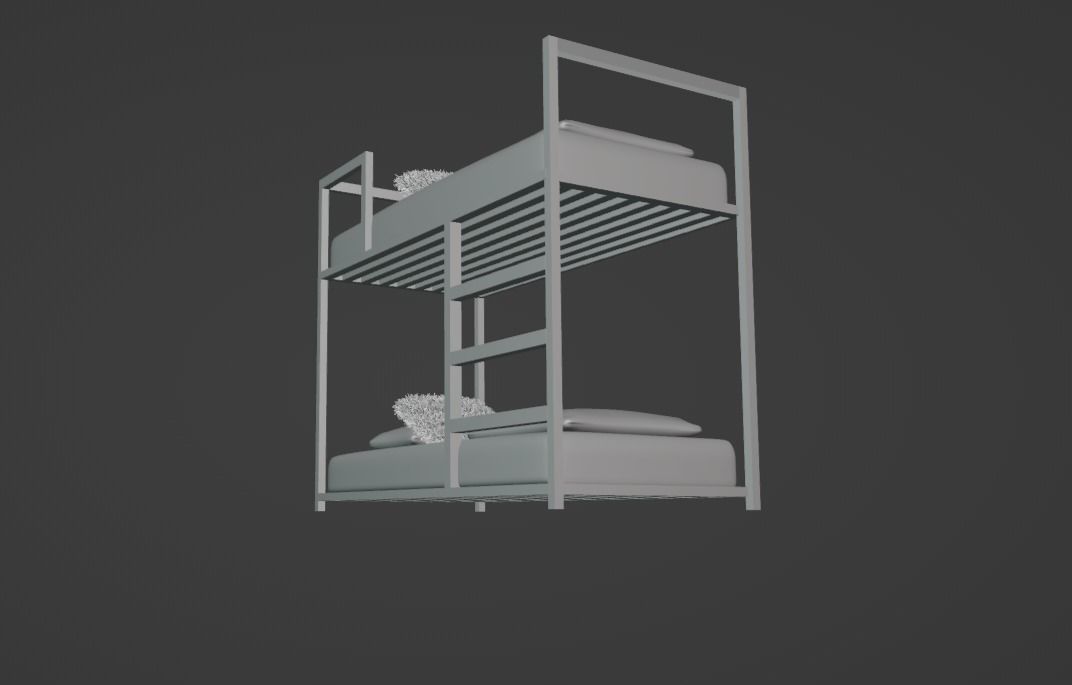 bunk bed 3d model 3D model_3