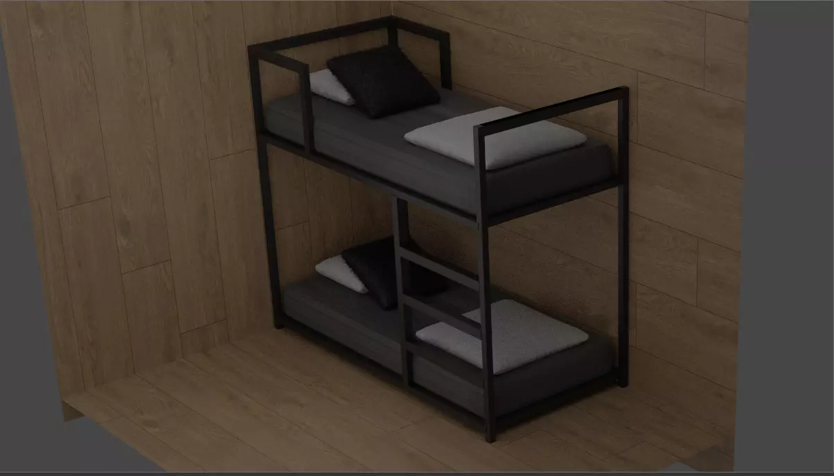 bunk bed 3d model 3D model_0
