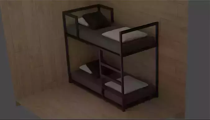 bunk bed 3d model
