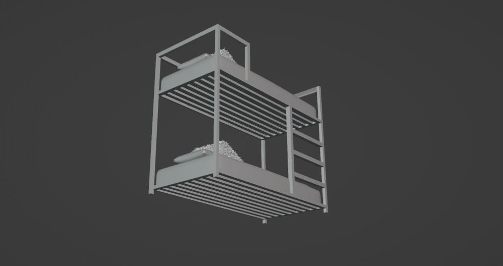 bunk bed 3d model 3D model_4