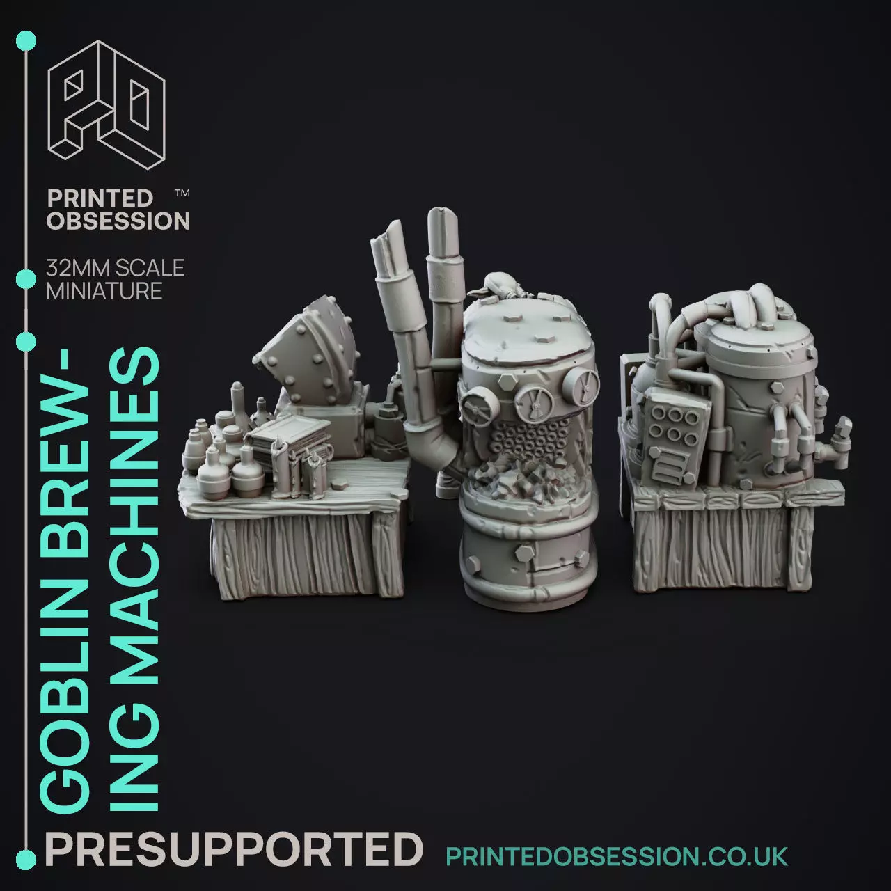 Potion Machine - 3D Printable TTRPG - PRESUPPORTED - 32mm Scale 3D print model