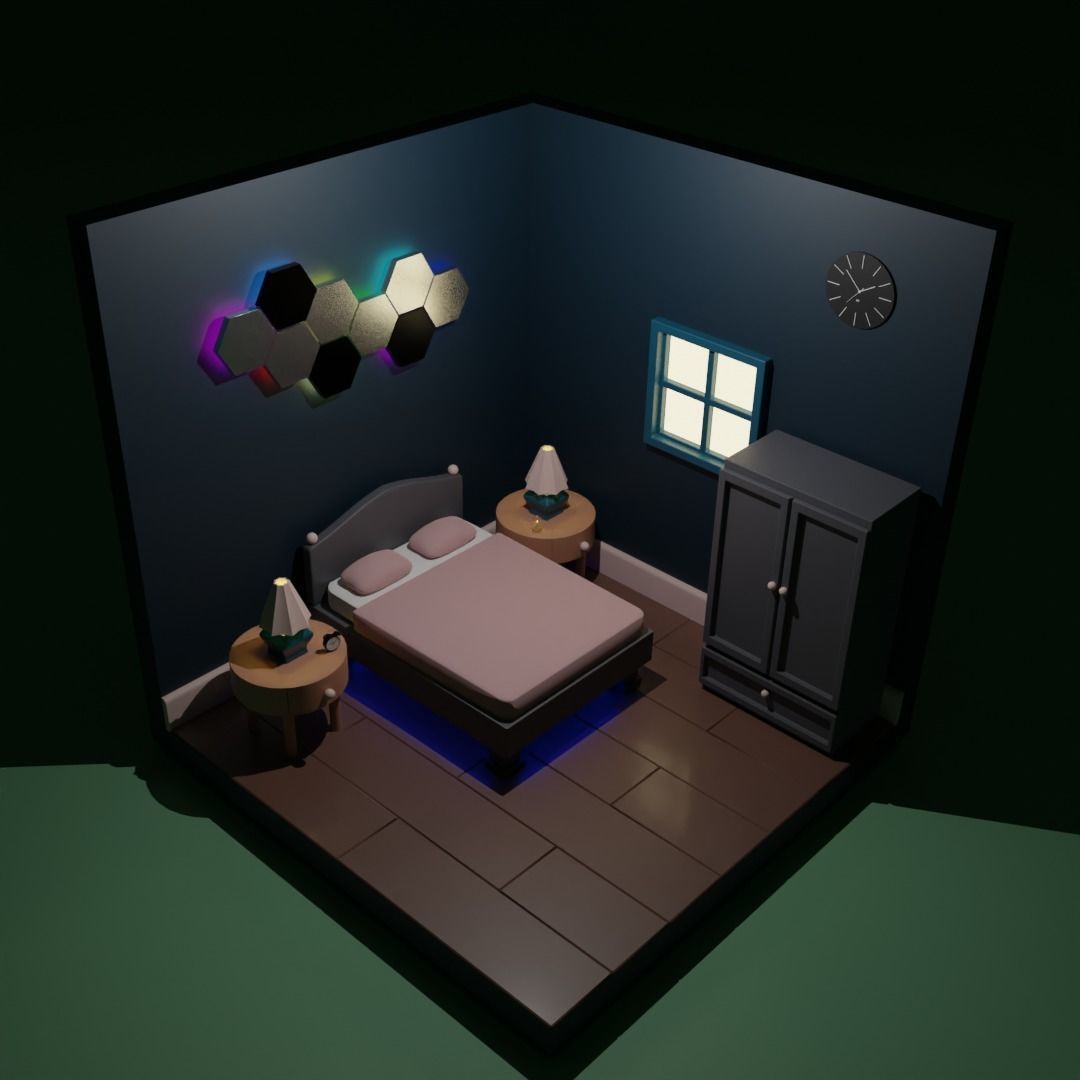 Bedroom 3D model_3